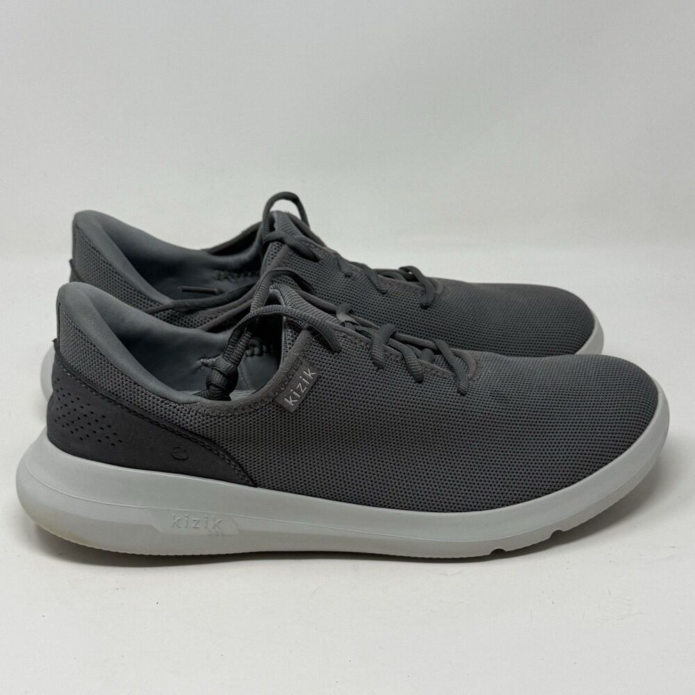 Kizik Madrid Eco-Knit Shoes Mens 11 Dark Gray Hands Free Lightweight Sneakers